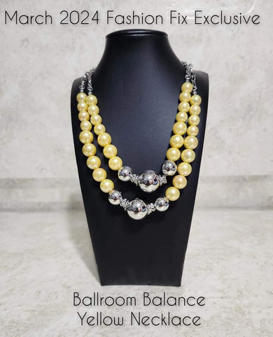 Ballroom Balance - Fashion Fix Exclusive March 2024 - Yellow Necklace