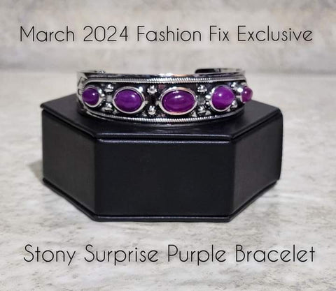 Stony Surprise - Fashion Fix Exclusive March 2024 - Purple Bracelet