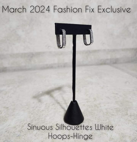 Sinuous Silhouettes - Fashion Fix Exclusive March 2024 - White Earrings