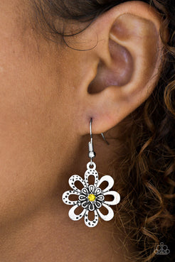 Fashion Floret - Yellow Earrings