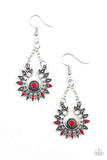 Cancun Can-Can - Red Earrings