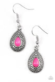 Blazing Beauty - Pink Earrings