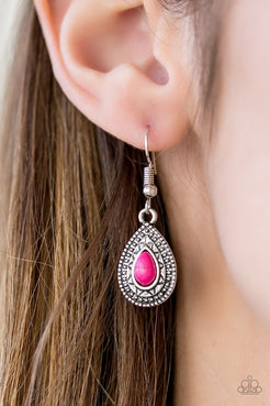 Blazing Beauty - Pink Earrings