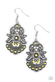 Blooming Bora Bora - Yellow Earrings