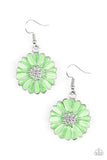 Distracted By Daisies - Green Earrings