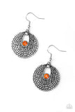 Majestically Mayan - Orange Earrings