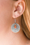 Majestically Mayan - Orange Earrings