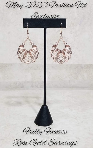 Frilly Finesse - Fashion Fix Exclusive May 2023 – Rose Gold Earrings