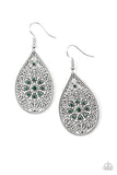 Dinner Party Posh - Green Earrings