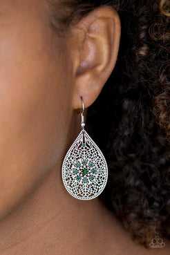 Dinner Party Posh - Green Earrings