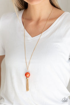 Belle of the Ballroom - Orange Necklace