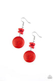 Fabulously Flinstone - Red Earrings