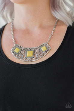 Feeling Inde-PENDANT - Yellow Necklace