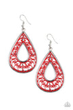 Drop Anchor - Red Earrings