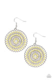 Pinwheel and Deal - Yellow Earrings