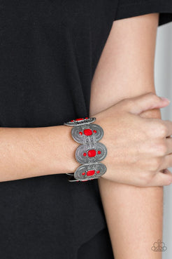 Turn Up the Tropical Heat - Red Bracelet