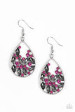 Cash Or Crystal - Pink Earrings