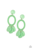 Sparkling Shores - Green Earrings