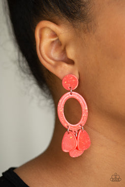 Sparkling Shores - Orange Earrings