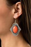 Easy As PIONEER - Orange Earrings