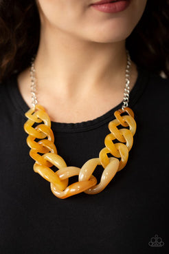 Red HAUTE Mama - Yellow Necklace