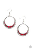 Demanding Dazzle - Red Earrings