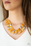 I have A HAUTE Date - Yellow Necklace
