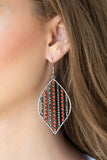 Leaf Motif - Orange Earrings