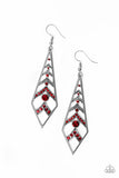 Flared Flair - Red Earrings