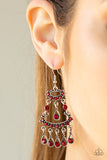 Chandelier Shimmer - Red Earrings