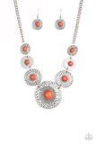 Tiger Trap - Orange Necklace