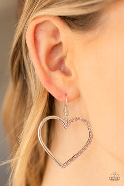 First Date Dazzle - Pink Earrings