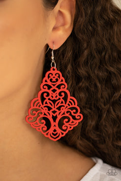 Powers Of Zen - Red Earrings