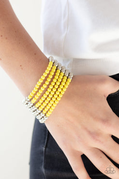 Layer It On THICK - Yellow Bracelet