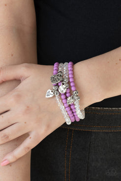 Colorfully Cupid - Purple Bracelet