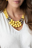Flamingo Flamboyance - Yellow Necklace