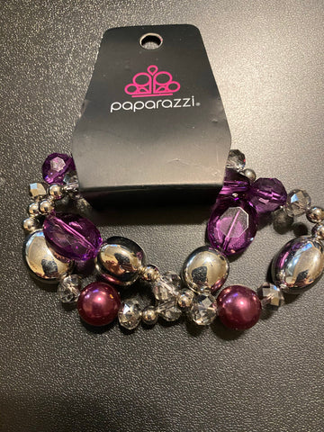 Downtown Dazzle - Purple Bracelet