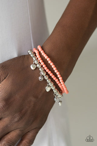Springtime Sweethearts - Orange Bracelet