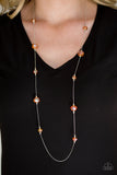 Champagne On The Rocks - Orange Necklace