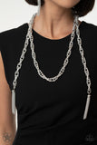 SCARFed for Attention -Silver Necklace