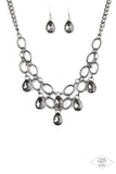 Show Stopping Shimmer - Black Necklace