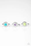 Starlet Shimmer Adjustable Rhinestone Rings (Set of 5)