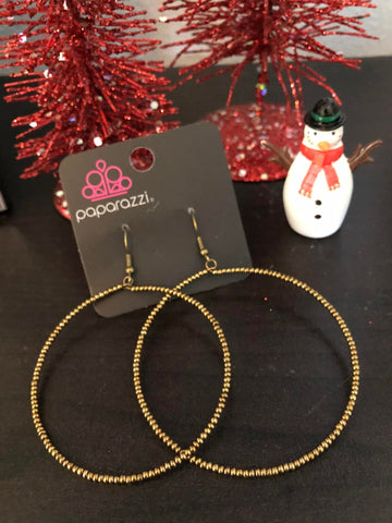 Basically Beaded - Fashion Fix Exclusive December 2021 - Brass Earrings