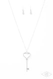 Love Is Key-White Necklace