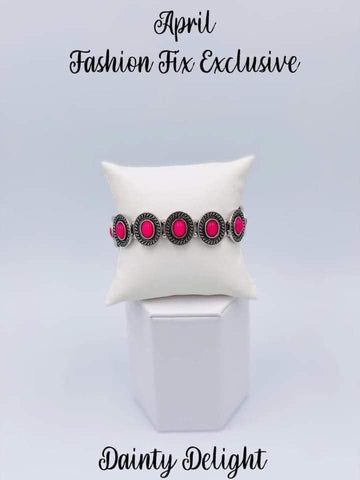 Dainty Delight - Fashion Fix Exclusive - April 2022 - Pink Bracelet