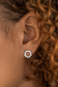 Richly Resplendent - White Earrings