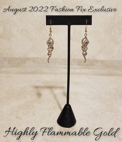 Highly Flammable - Fashion Fix Exclusive August 2022 - Gold Earrings