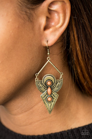 Desert Dynasty - Brown Earrings