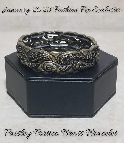 Paisley Portico - Fashion Fix Exclusive January 2023 – Brass Bracelet