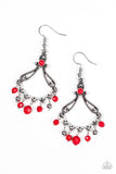 Dazzling Date Night - Red Earrings